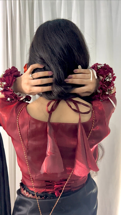 🌹 Mehr-o-Siyaah Saree ❤️🖤