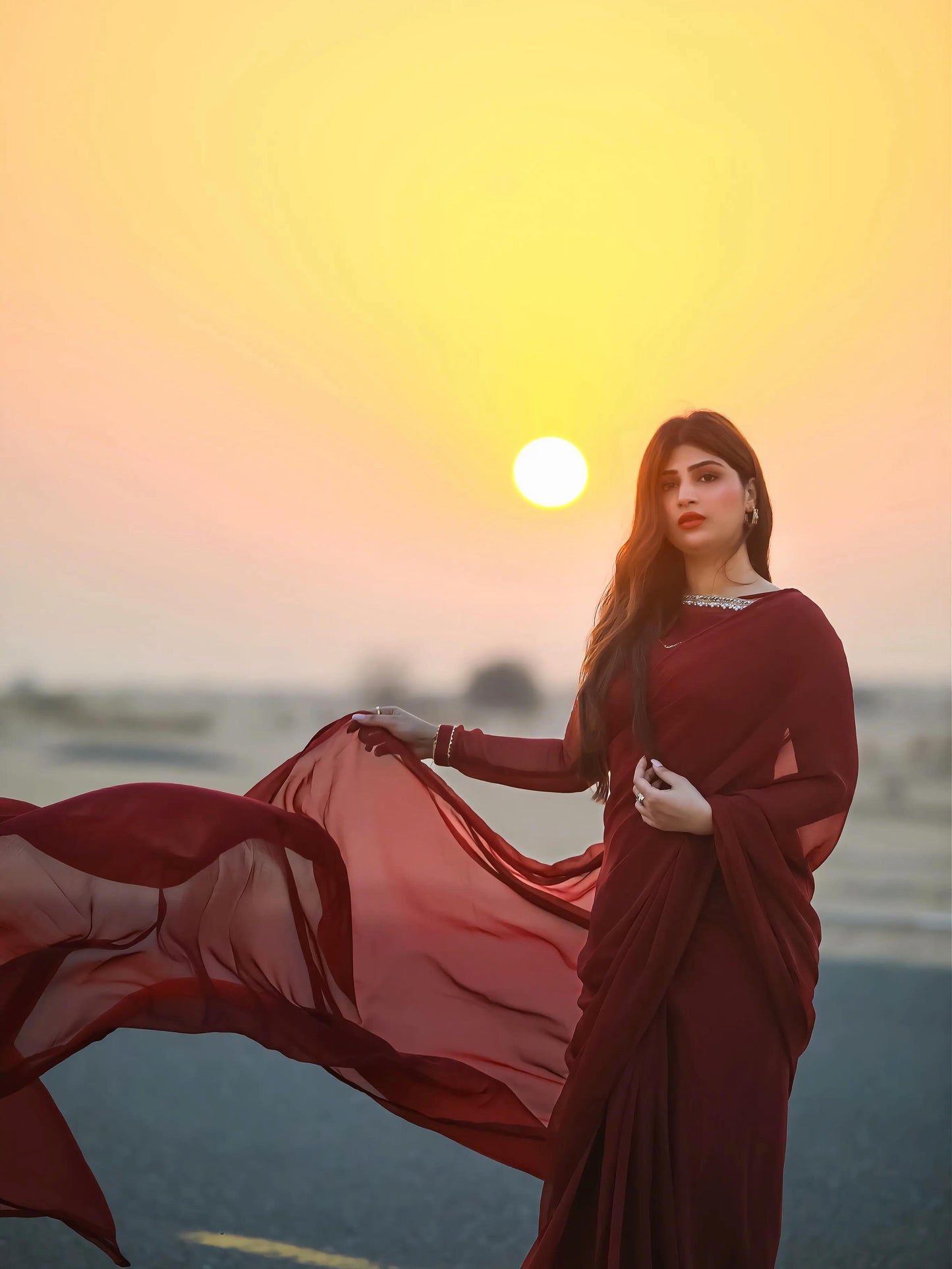 ✨ Zebaish Chiffon Saree