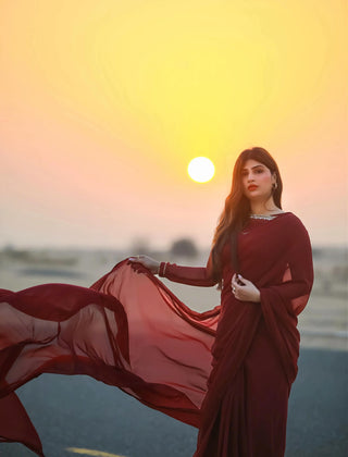 ✨ Zebaish Chiffon Saree