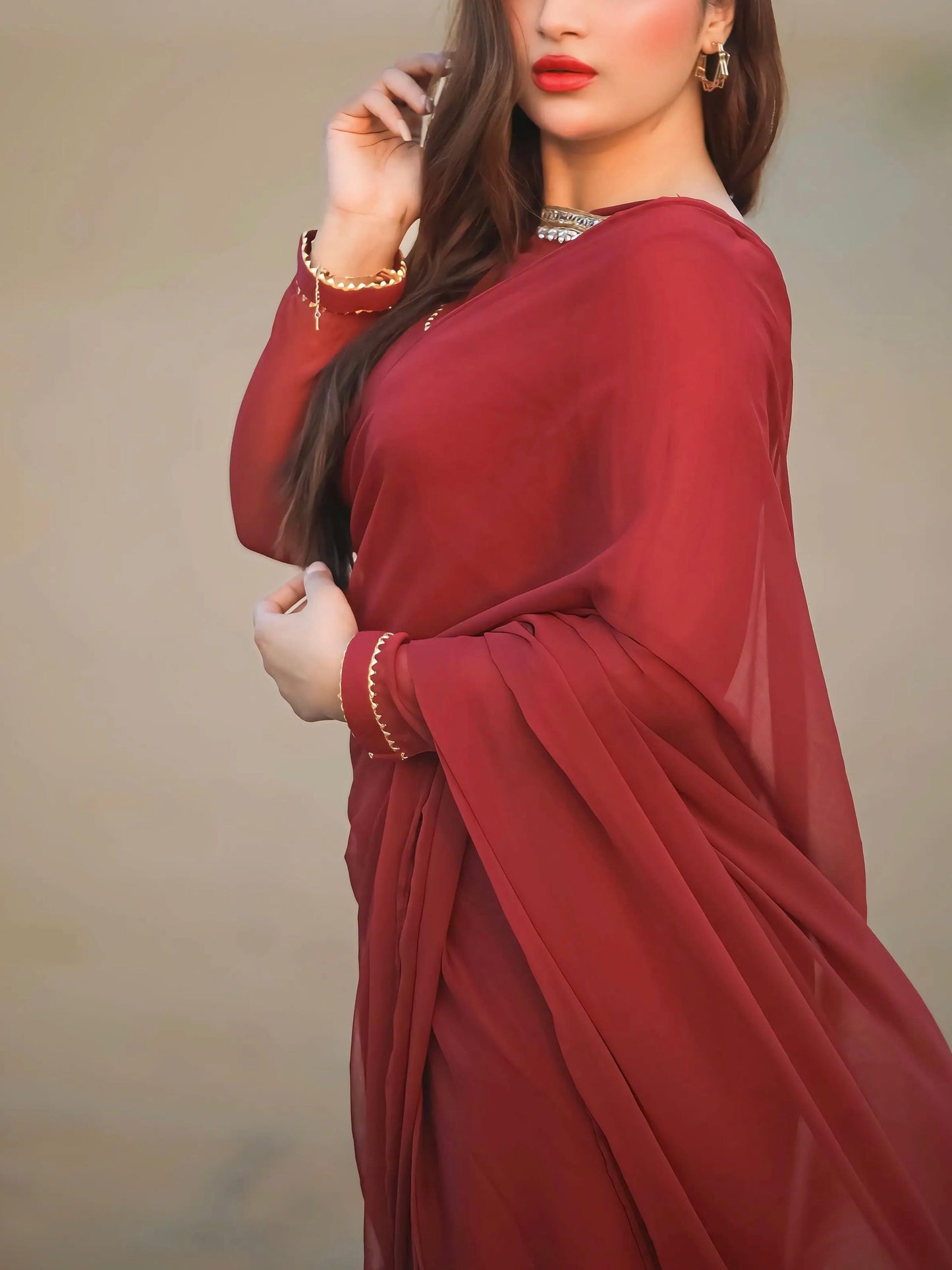 ✨ Zebaish Chiffon Saree