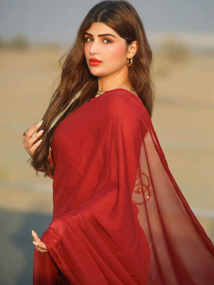 ✨ Zebaish Chiffon Saree