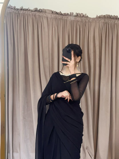 ✨ Zebaish Chiffon Saree