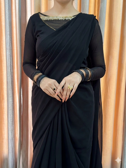✨ Zebaish Chiffon Saree