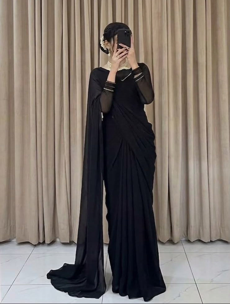 ✨ Zebaish Chiffon Saree