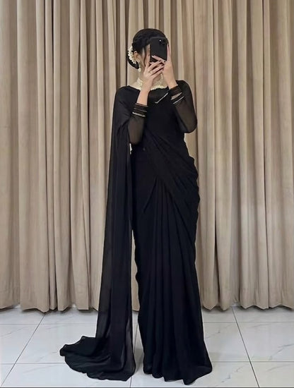 ✨ Zebaish Chiffon Saree