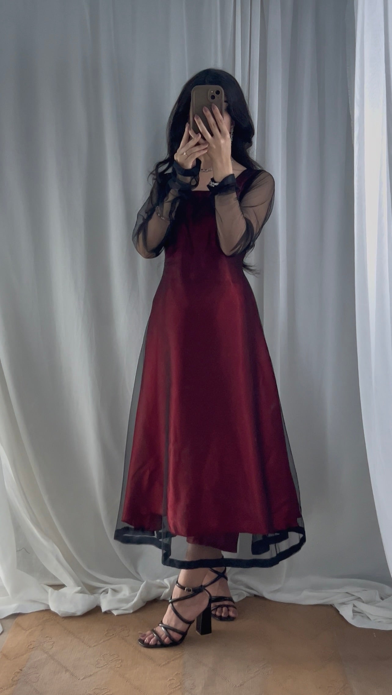 "Midnight Allure – 2-Piece Sheer Elegance Set"