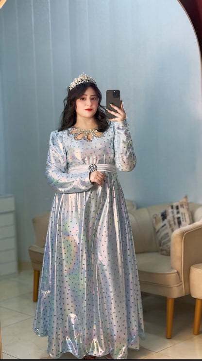 3pcs Cutwork Moonlight Ring Airline Frock/Maxi
