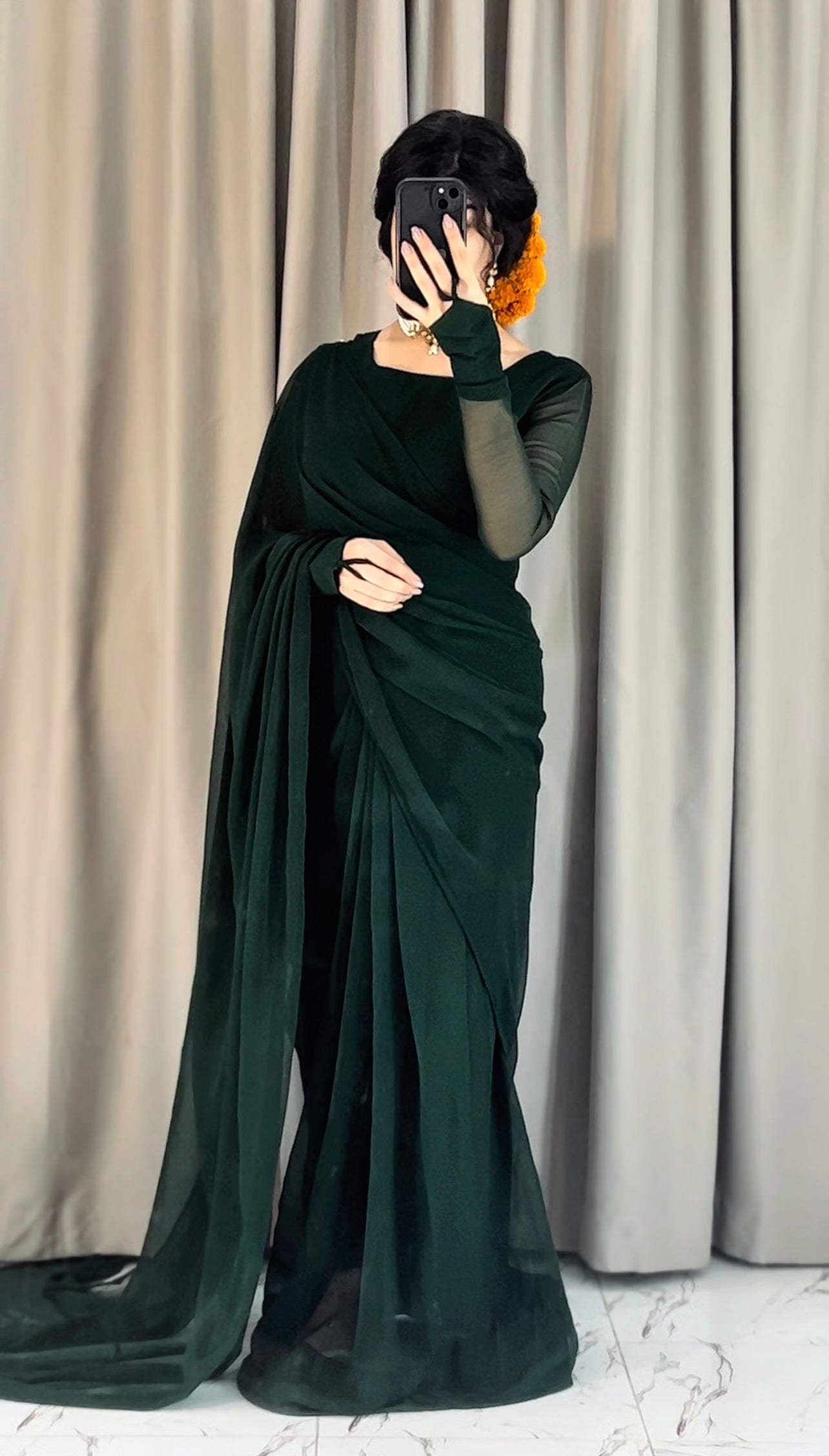 Noor-e-Chiffon Saree Stitched