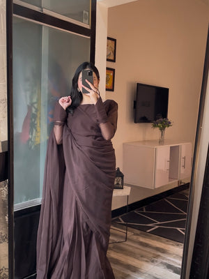 Noor e Chiffon Saree  Stitched