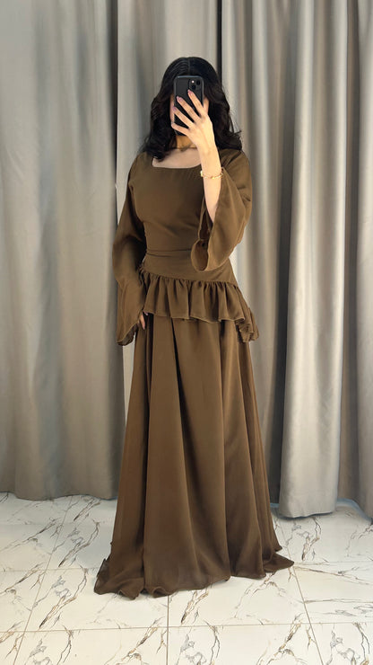 Elanza Luxe – Plain Chiffon Heavy Flair Outfit Stitched