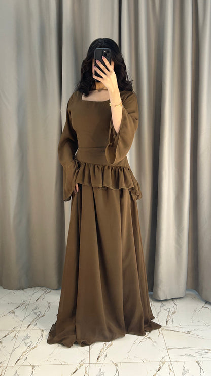 Elanza Luxe – Plain Chiffon Heavy Flair Outfit Stitched