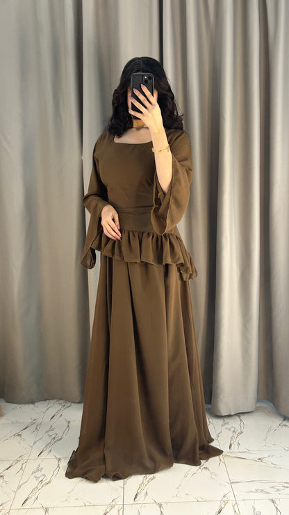 Elanza Luxe – Plain Chiffon Heavy Flair Outfit Stitched