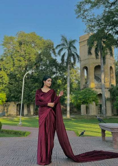 ✨ Midnight Majesty –  Velvet Saree ✨