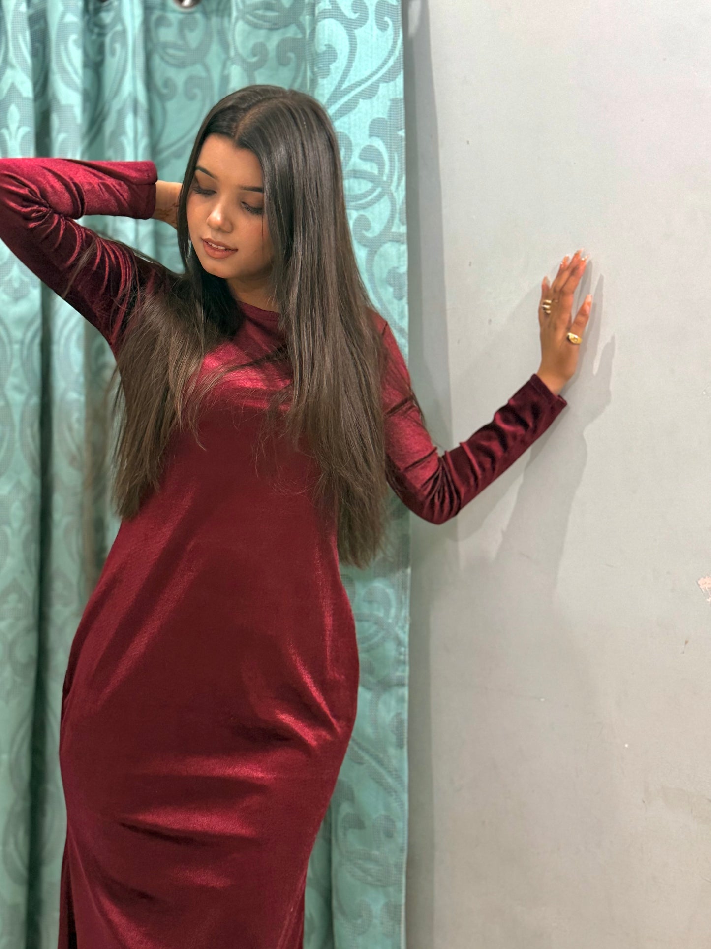 ✨ Velvet Western Bodycon Dress  ✨ (Ready to Wear)