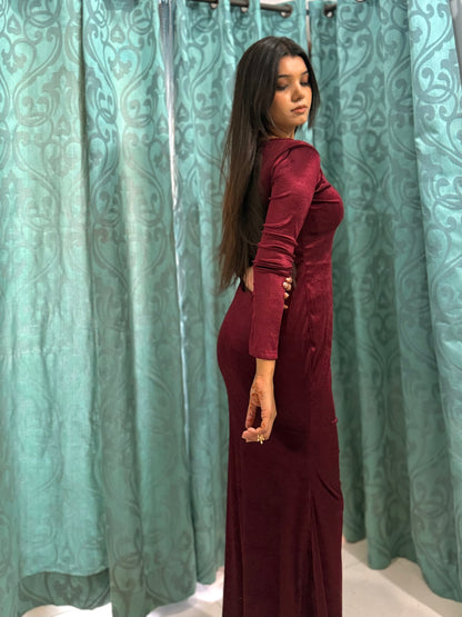 ✨ Velvet Western Bodycon Dress  ✨ (Ready to Wear)