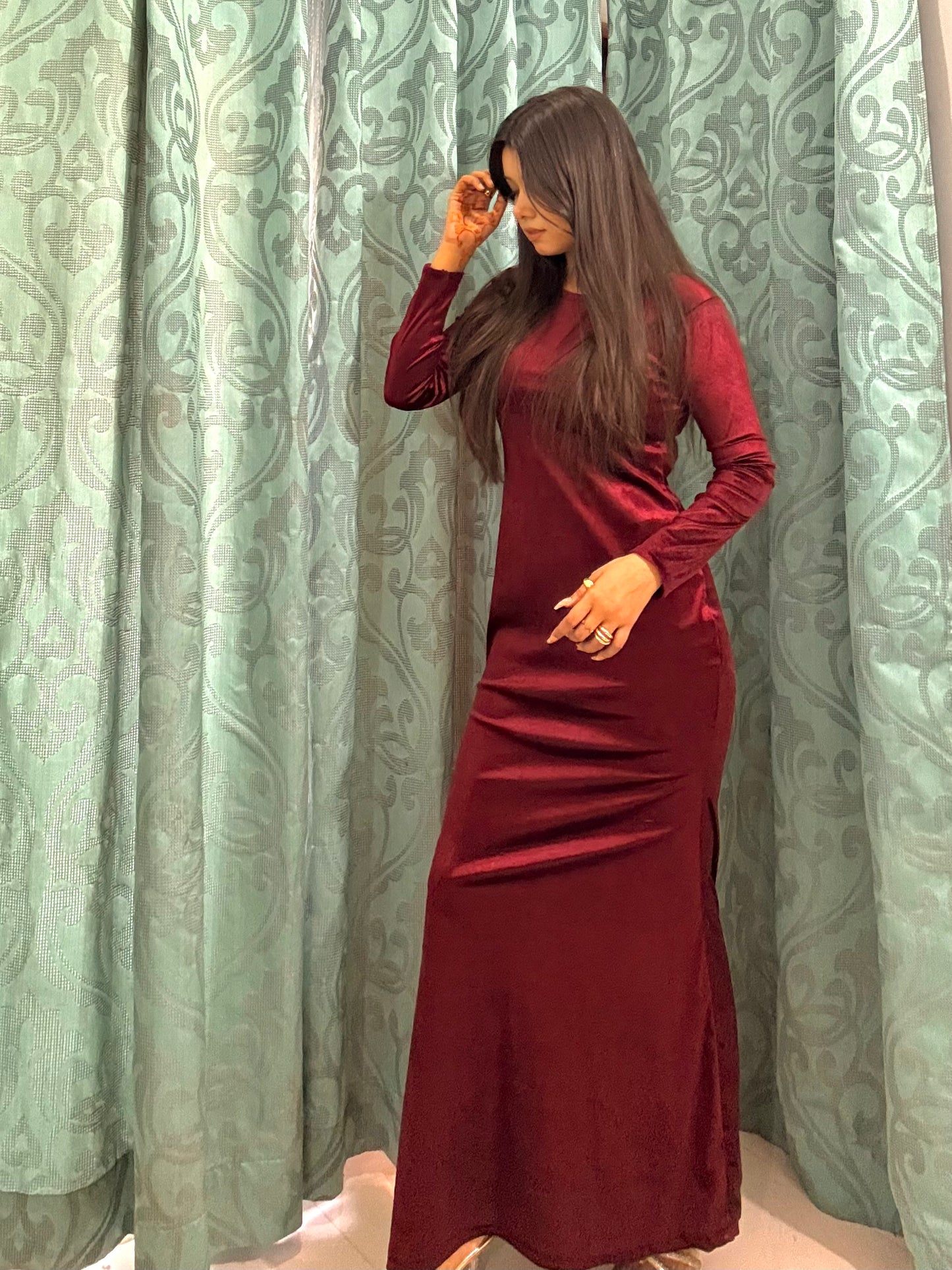 ✨ Velvet Western Bodycon Dress  ✨ (Ready to Wear)