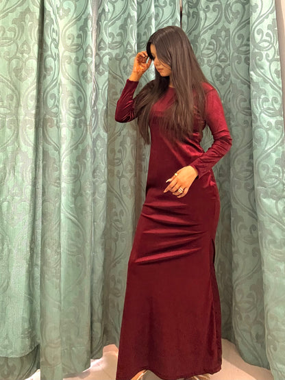 ✨ Velvet Western Bodycon Dress  ✨ (Ready to Wear)