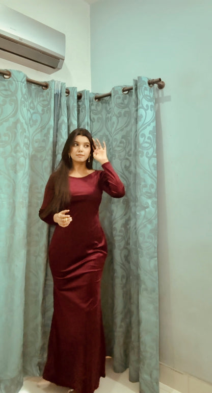 ✨ Velvet Western Bodycon Dress  ✨ (Ready to Wear)