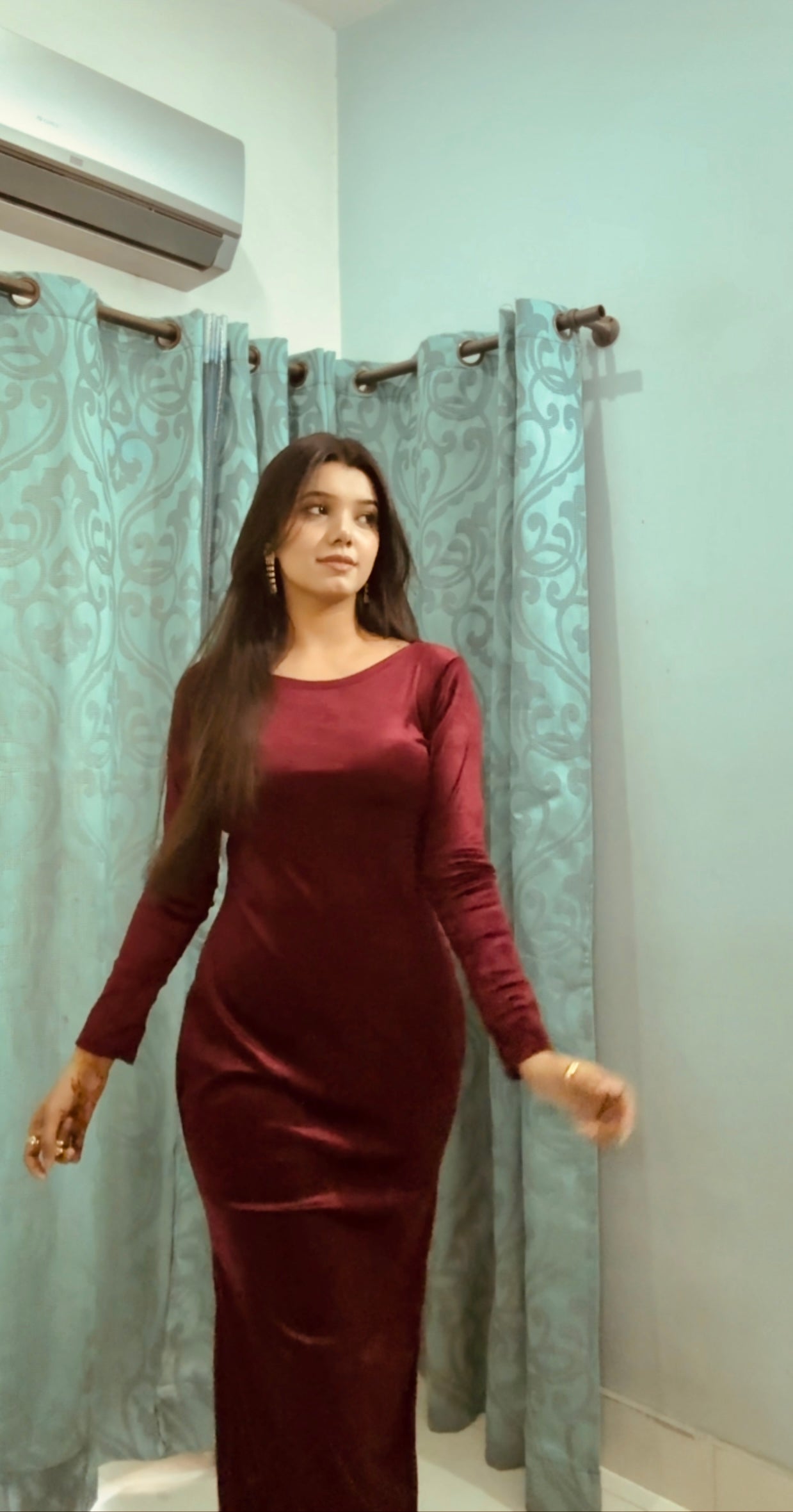 ✨ Velvet Western Bodycon Dress  ✨ (Ready to Wear)