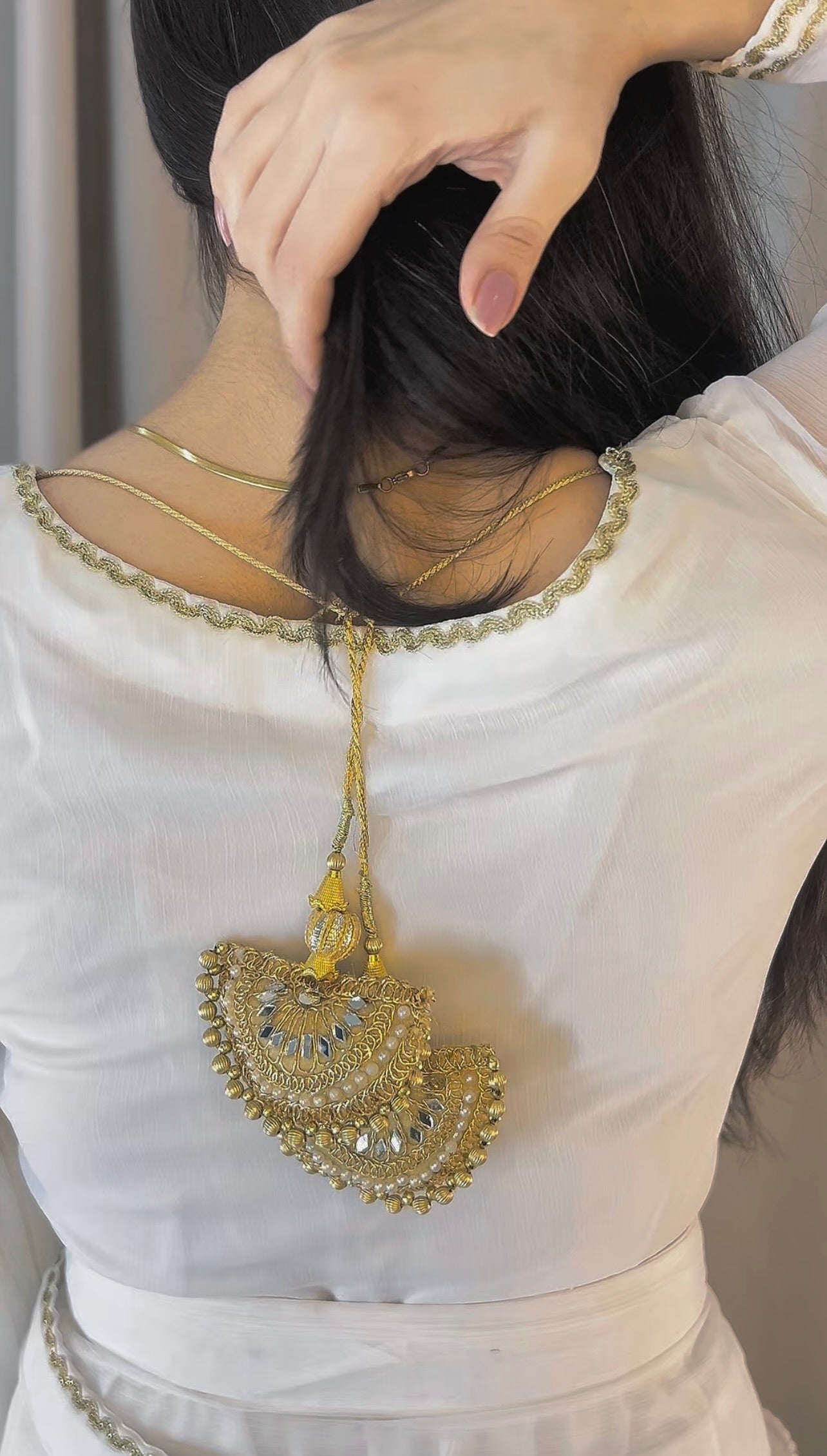 Shahi Zarqash Chiffon Saree Stitched