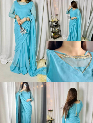 ✨ Zebaish Chiffon Saree