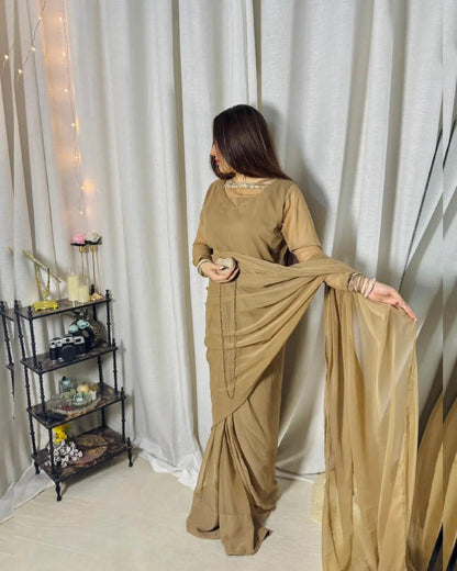 ✨ Zebaish Chiffon Saree