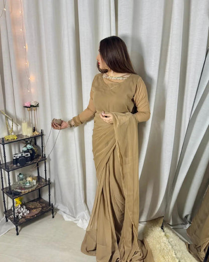 ✨ Zebaish Chiffon Saree