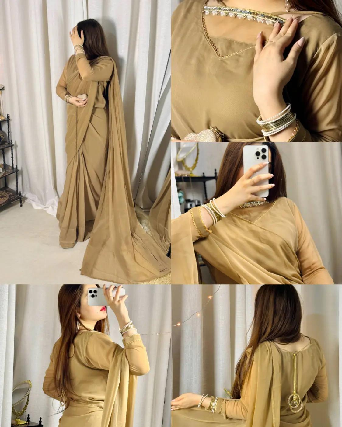 ✨ Zebaish Chiffon Saree