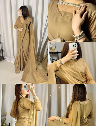 ✨ Zebaish Chiffon Saree