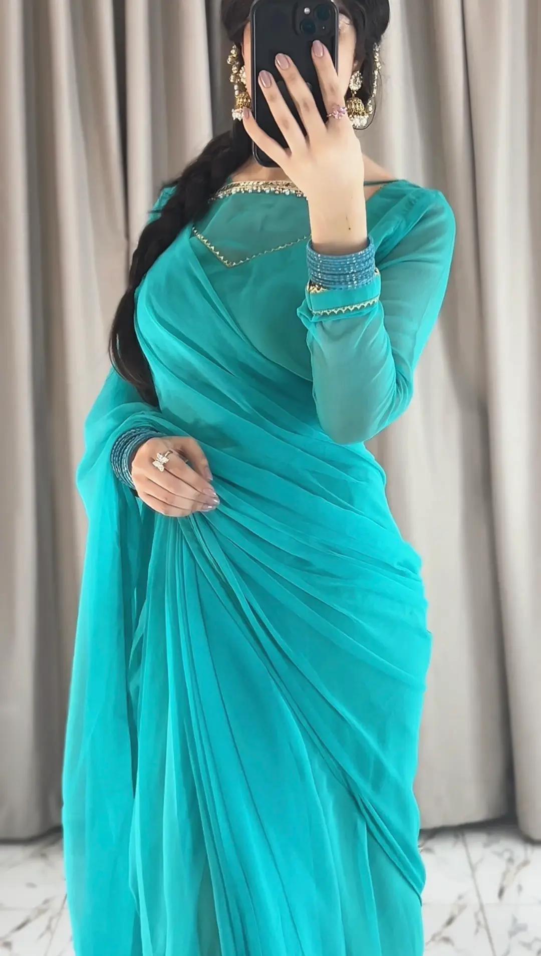 ✨ Zebaish Chiffon Saree