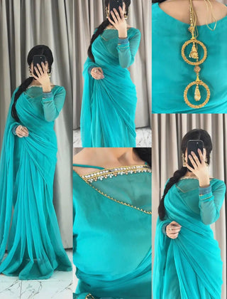 ✨ Zebaish Chiffon Saree