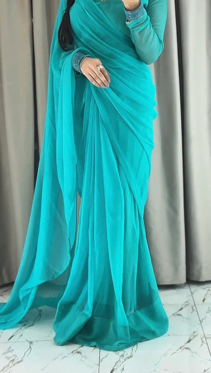 ✨ Zebaish Chiffon Saree