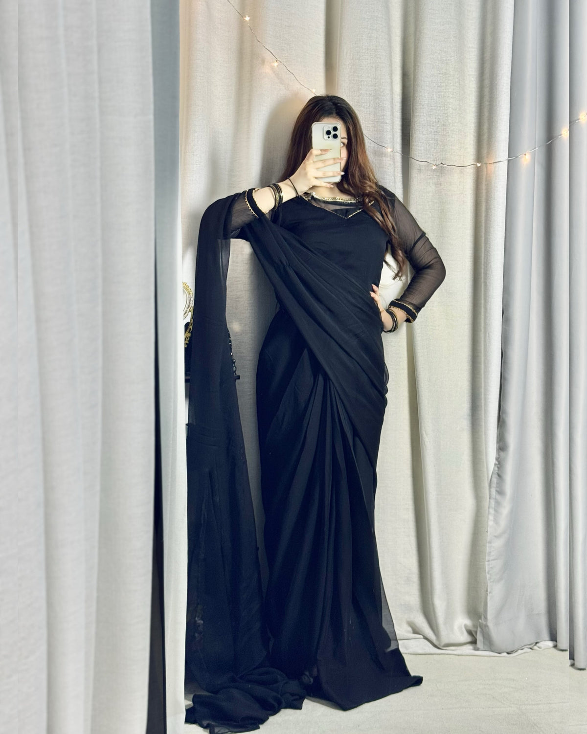 ✨ Zebaish Chiffon Saree