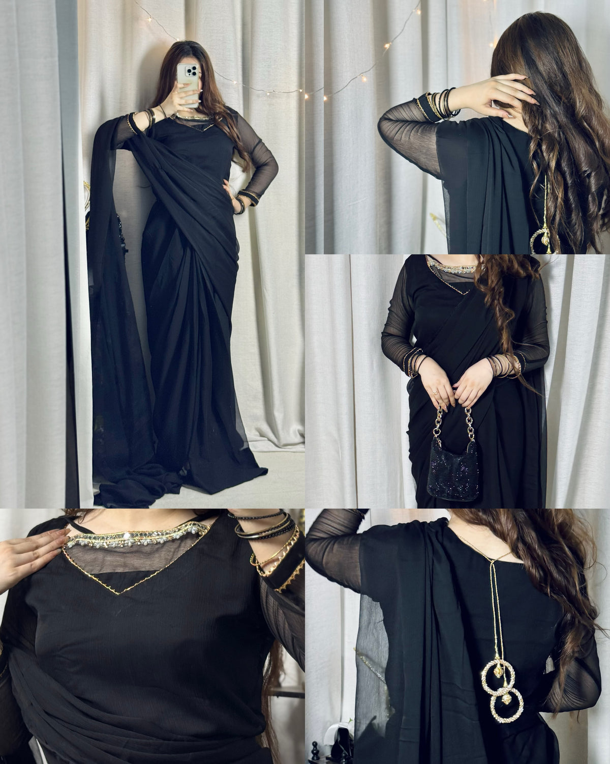 ✨ Zebaish Chiffon Saree