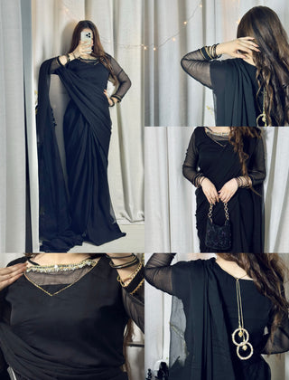 ✨ Zebaish Chiffon Saree