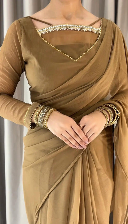 ✨ Zebaish Chiffon Saree