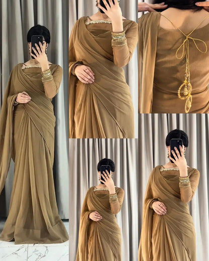 ✨ Zebaish Chiffon Saree