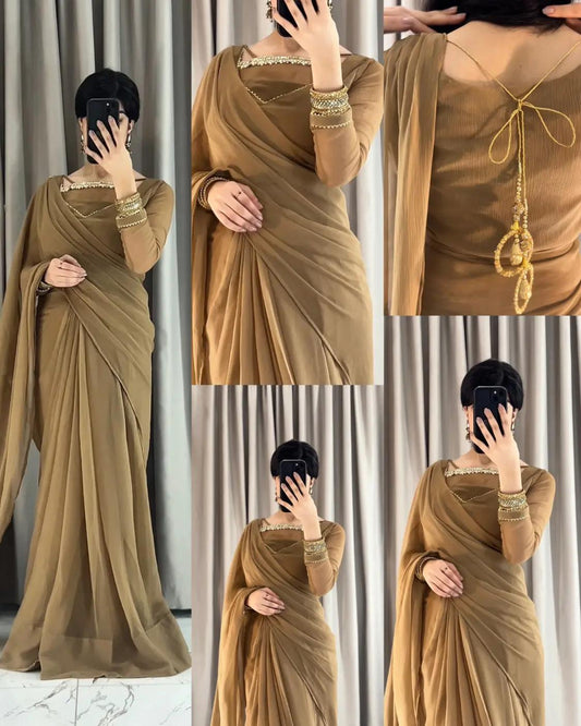 ✨ Zebaish Chiffon Saree
