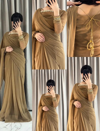 ✨ Zebaish Chiffon Saree