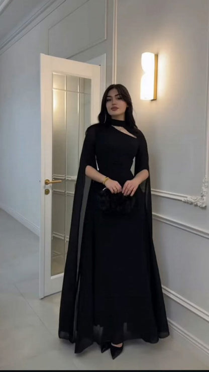 “Hayrah Signature Statement Sleeves Gown”