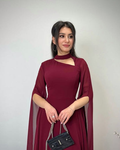 “Hayrah Signature Statement Sleeves Gown”