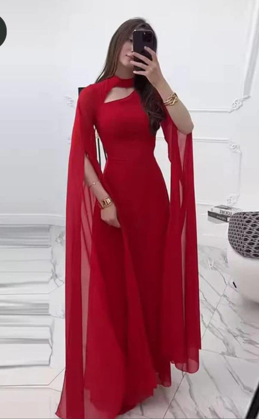 “Hayrah Signature Statement Sleeves Gown”