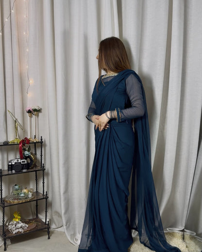 ✨ Zebaish Chiffon Saree