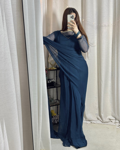 ✨ Zebaish Chiffon Saree