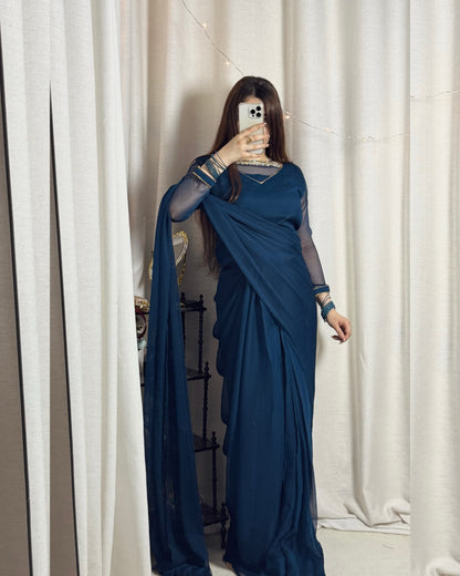 ✨ Zebaish Chiffon Saree