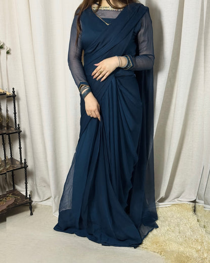 ✨ Zebaish Chiffon Saree