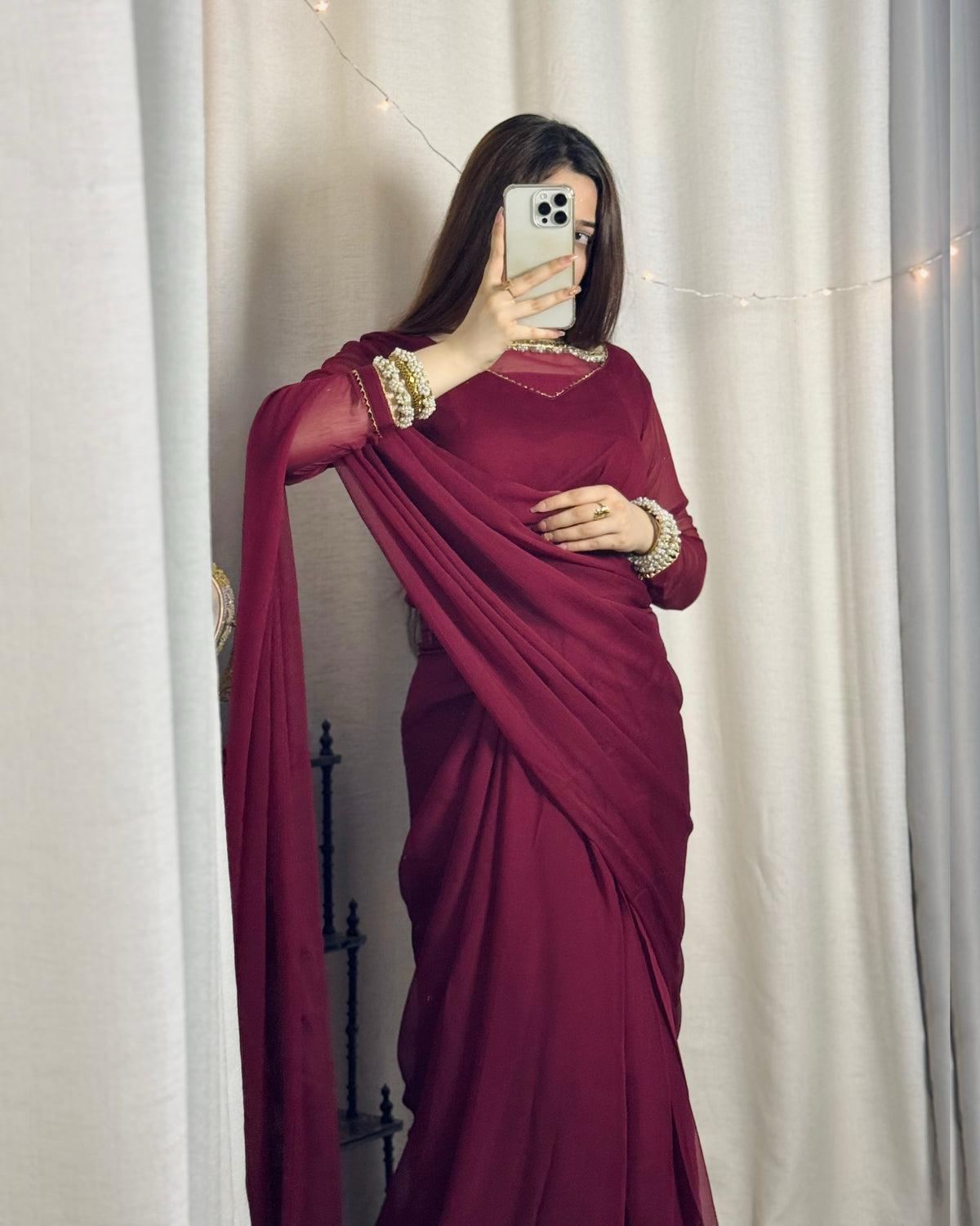 ✨ Zebaish Chiffon Saree