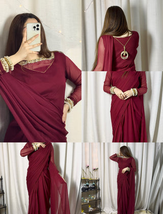 ✨ Zebaish Chiffon Saree