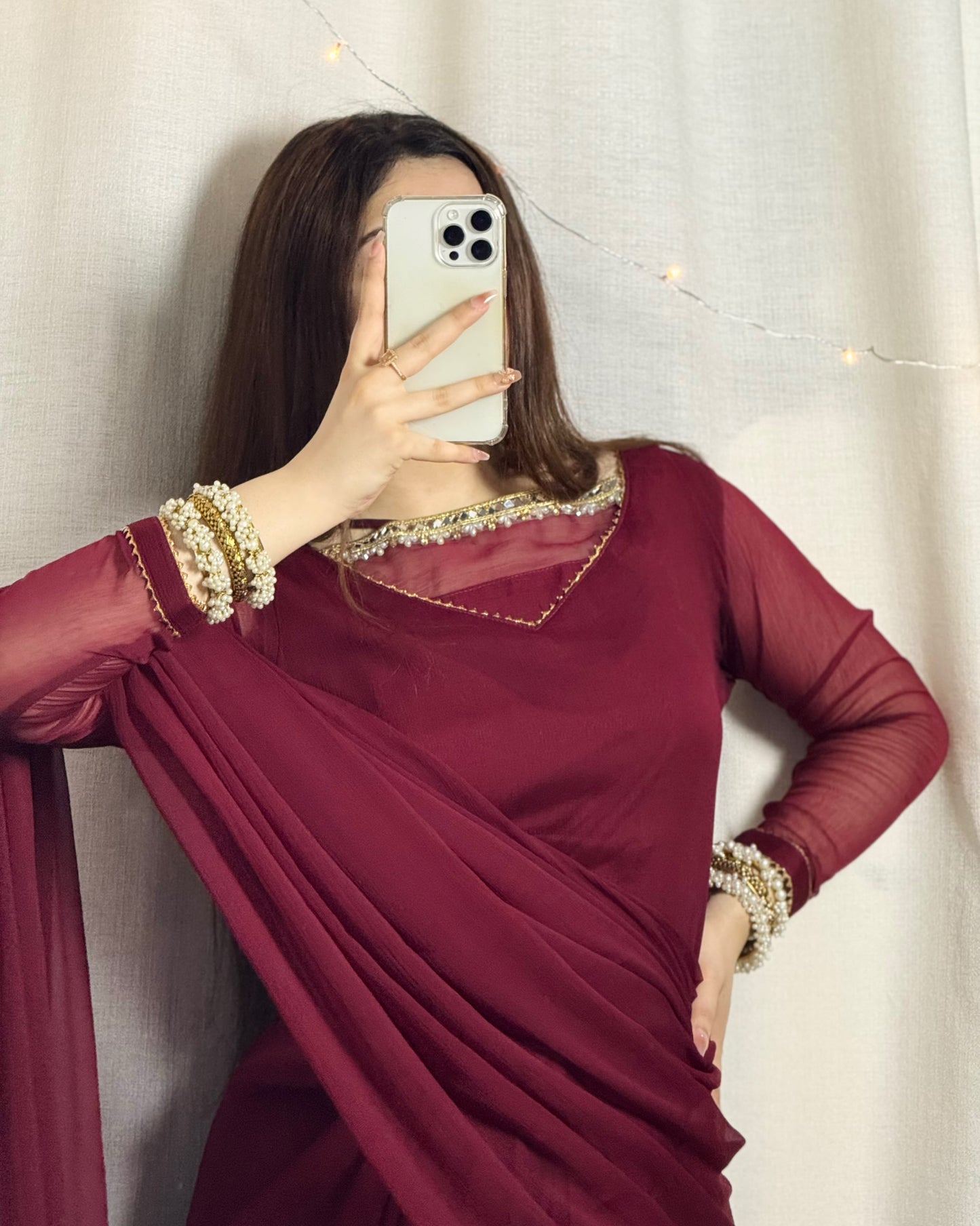 ✨ Zebaish Chiffon Saree