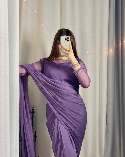 ✨ Zebaish Chiffon Saree